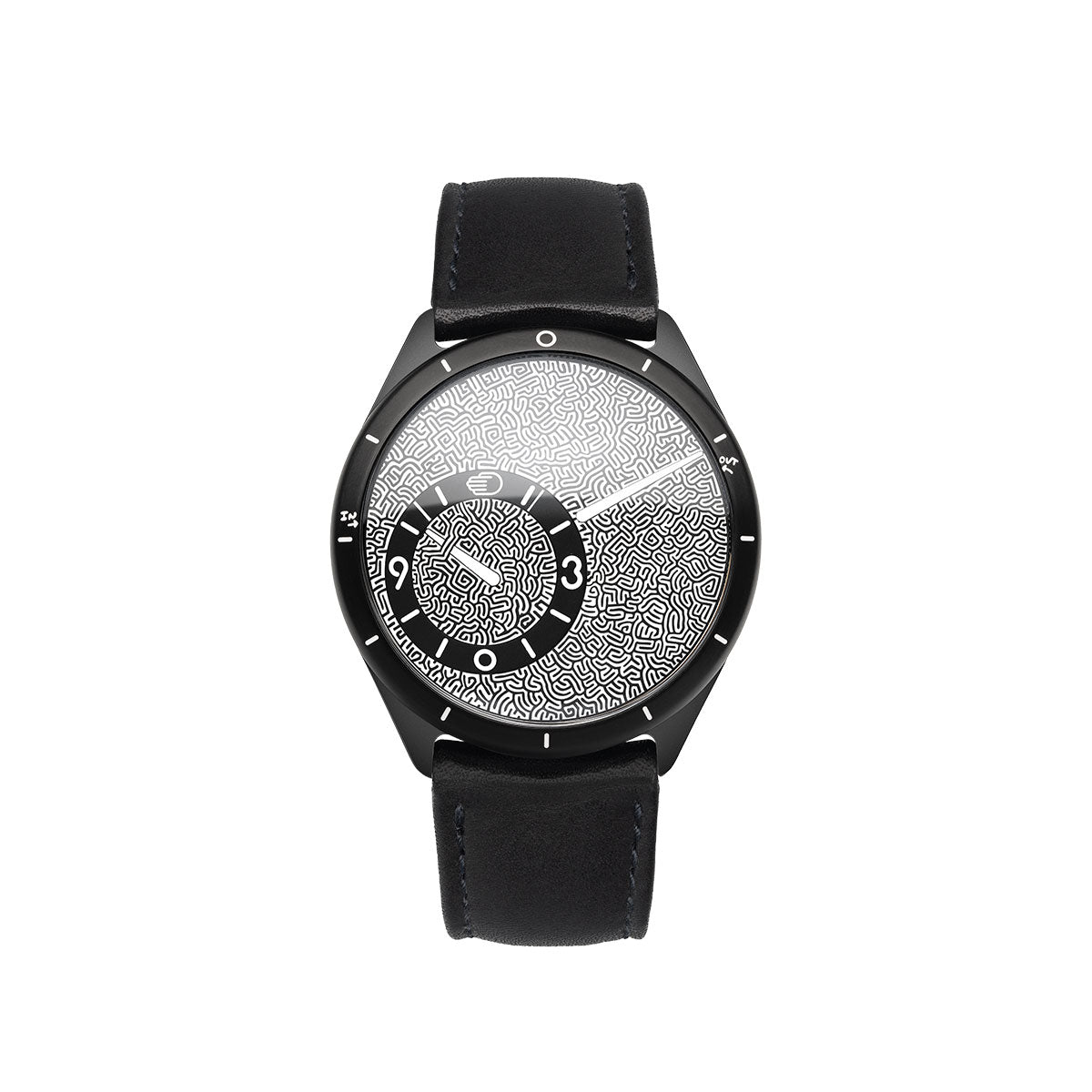 The Type 9 art watch with its intricate labyrinth dial.