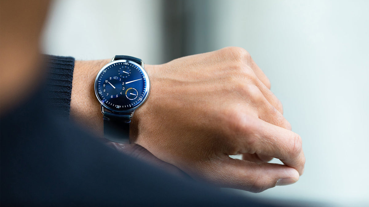 Buy the Ressence TYPE 1 Round Night Blue | Essential Titanium Watch