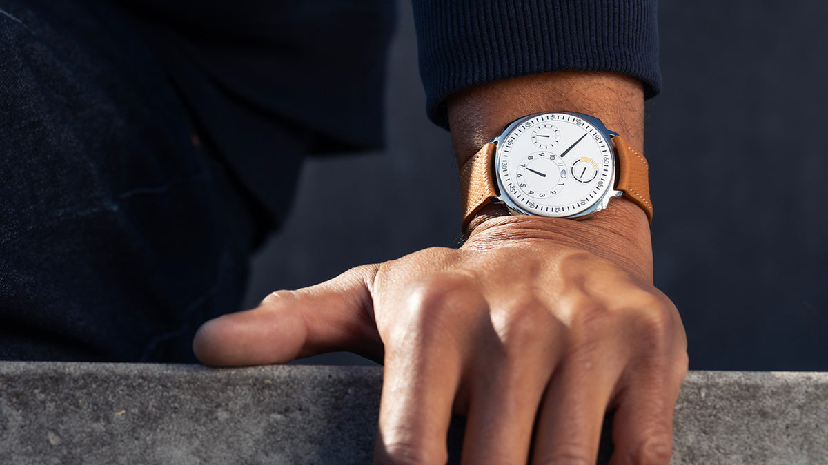 Buy the Ressence TYPE 1 Squared White | Elegant Dress Watch