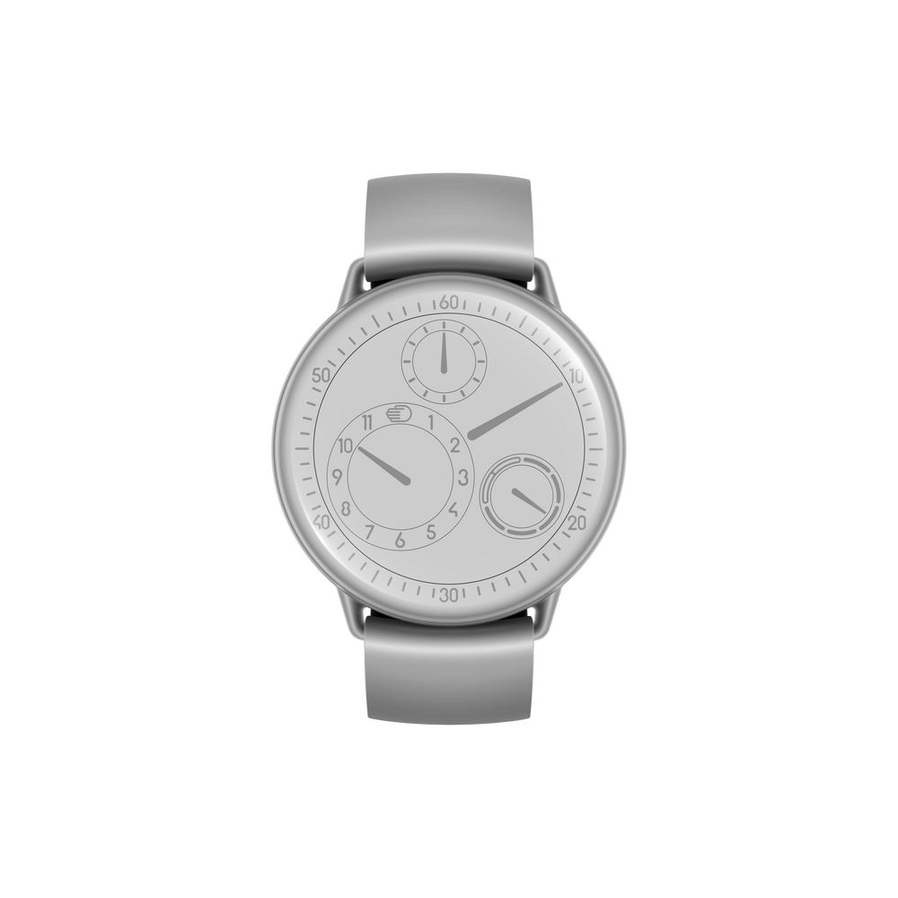 Grey rendering of the Ressence TYPE 1 Round.